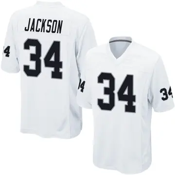 Men's Las Vegas Raiders Bo Jackson Nike White Color Rush Vapor Untouchable  Retired Player Limited Jersey