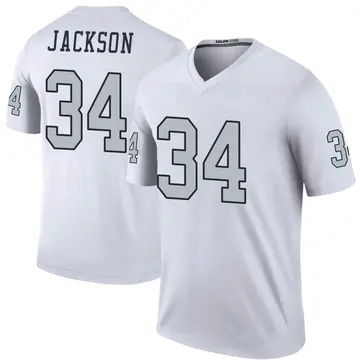 Bo Jackson Las Vegas Raiders 34 White Vapor Limited Jersey - Allprintify