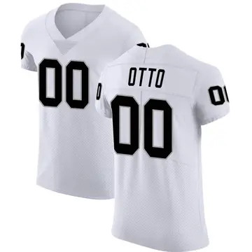 Jim Otto Oakland Raiders Jersey #00 Limited White Vapor Untouchable Rush