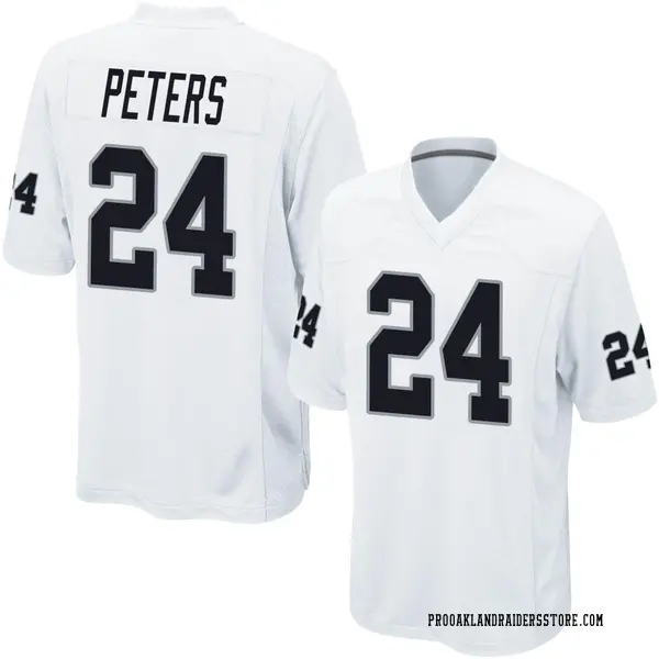 Men s Marcus Peters Las Vegas Raiders Game White Jersey Raiders Store