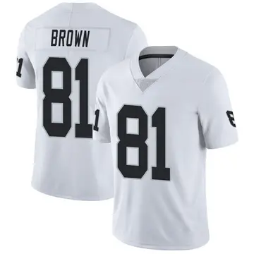 OAKLAND RAIDERS TIM BROWN 94 MITCHELL & NESS 75 PATCH AUTHENTIC JERSEY LAS  VEGAS