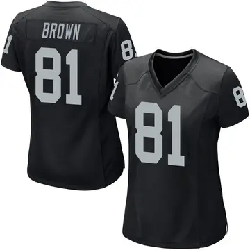 Tim Brown Limited NO.81 White Vapor Untouchable Women's Raiders Jersey