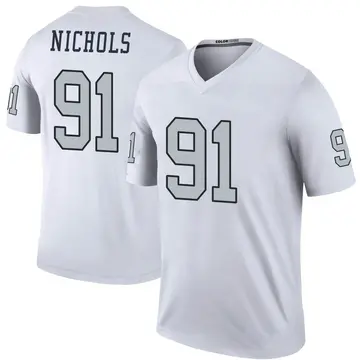 Bilal Nichols Las Vegas Raiders Men's Name & Number Logo Long Sleeve T-Shirt  - Ash