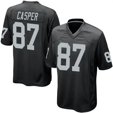 OAKLAND RAIDERS DAVE CASPER #87 SIGNED CUSTOM HOME JERSEY "GHOST"  JSA