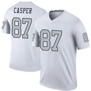 OAKLAND RAIDERS DAVE CASPER #87 SIGNED CUSTOM HOME JERSEY "GHOST"  JSA