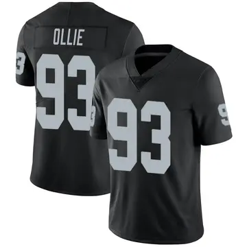 Ronald Ollie Las Vegas Raiders Men's Black by Flanker Tri-Blend Long Sleeve  T-Shirt 