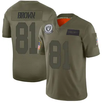 Nike Tim Brown Las Vegas Raiders Men's Legend Inverted Silver Jersey